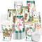 48 Pcs Hawaiian Luau Party Disposable Coffee Cups with Lids, 16 oz Summer Paper To Go Coffee Cups, Tropical Floral Hibiscus Palm Tree